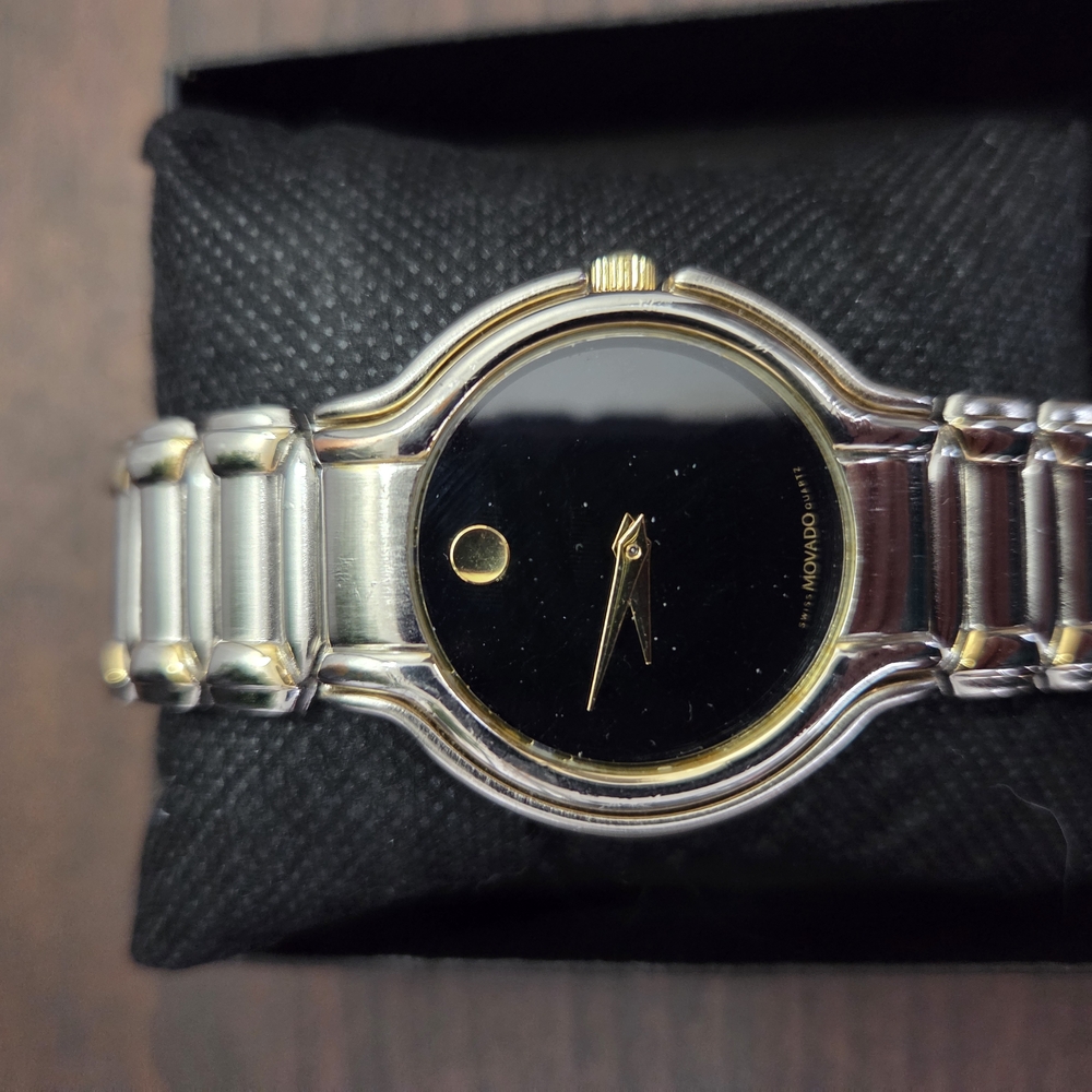 Movado Silver and Gold Watch